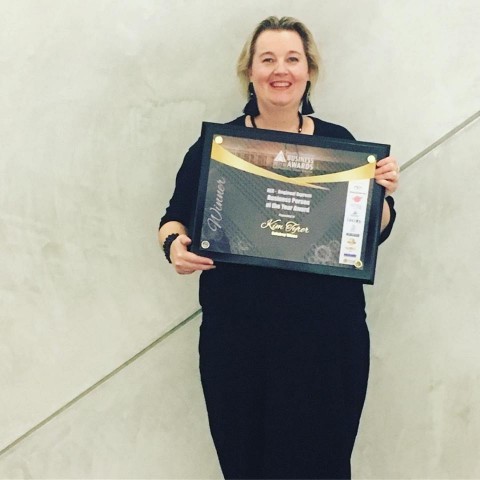 Congratulations Kim Tyrer Galafrey CEO & Winemaker wins ACCI Business Person of the Year